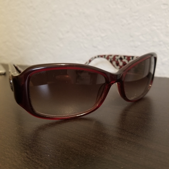 COACH S2009 BURGUNDY SUNGLASSES WITH CASE V1 - Picture 1 of 12